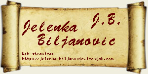 Jelenka Biljanović vizit kartica